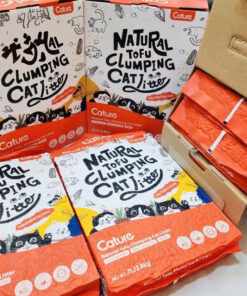 Cát vệ sinh đậu nành Cature khử mùi, vón cục tốt nhiều mùi hương