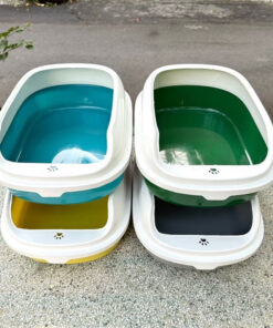 Khay vệ sinh cho mèo (kèm xẻng nhựa) màu ngẫu nhiên size lớn, nhỏ